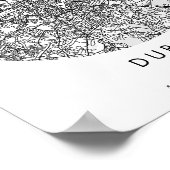 ダブリンアイルランミニマルドサークモダンル通りマップ ポスター (角)