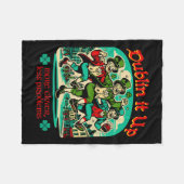 ダブリンイットアップ – アイリッシュレプレチャウンズ踊り フリースブランケット (正面(横))