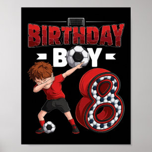 ダブリングボーイ 8歳 サッカー選手 8歳の誕生日 ポスター