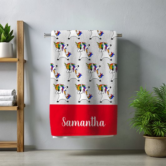 ダブリング レインボー ユニコーン 個人名 ビーチタオル