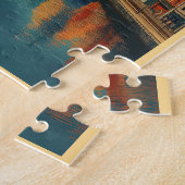 ダブリンシティアイルランド – レトロ旅行 ジグソーパズル (側面)