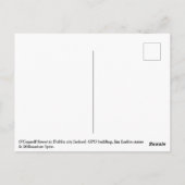 ダブリンシティセンター、GPO & Millennium Spire ポストカード (裏面)