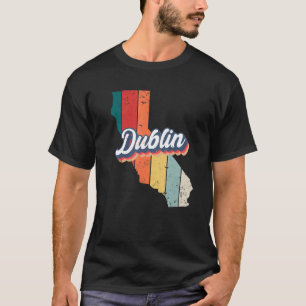 ダブリンシティレトロヴィンテージホームタウンカリフォルニア Tシャツ
