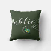 ダブリンハートスロークッション，アイルランド クッション (裏面)