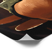 ダブリンパブプリントでスタウトを飲む ポスター (角)