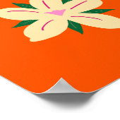 ダブリンフラワーマーケットオレンジキュート名門私立校風のフローラ ポスター (角)