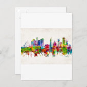 ダブリン共和国アイルランドスカイライン インビテーションポストカード (正面/裏面)