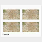 ダブリン地図ステッカー 長方形シール (シート)