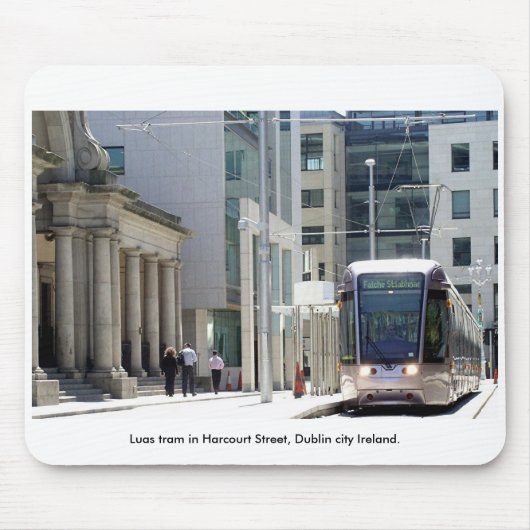 ダブリン市アイルランドのLuas Tram、Harcourt St. マウスパッド (正面)
