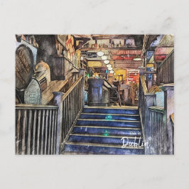 ダブリン・アイルランドのパブ ポストカード