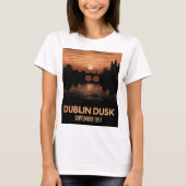 ダブリン+夕暮れ+ウィメンズ+Tシャツ | アイルランド+旅行+アート Tシャツ (正面)