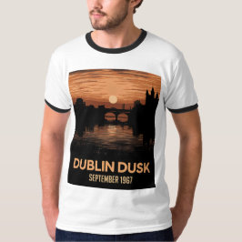 ダブリン+夕暮れ+グラフィック+Tシャツ+メンズ Tシャツ