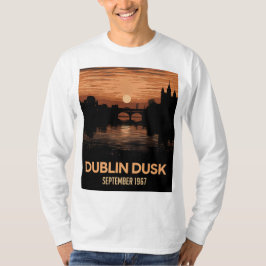 ダブリン+夕暮れ+グラフィック+Tシャツ+メンズ Tシャツ