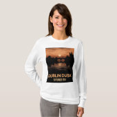 ダブリン+薄暮ウィメンズTシャツ | アイルランド旅行アート Tシャツ (正面フル)