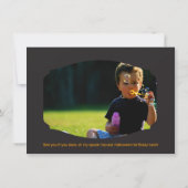 ダブルおもしろいハロウィーン誕生日バッシュ衣装パーティー 招待状 (裏面)