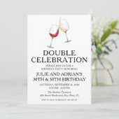 ダブルお祝いの共同誕生日パーティーの招待 招待状 (スタンド正面)