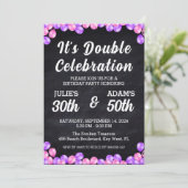 ダブルお祝いの共同誕生日パーティーの招待 招待状 (スタンド正面)