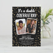 ダブルお祝いの誕生日パーティー 招待状 (スタンド正面)