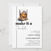 ダブルお祝いウイスキー合同バースデーパーティー 招待状 (正面)