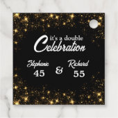 ダブルお祝いジョイント誕生日金ゴールドブラック フェイバータグ (裏面)