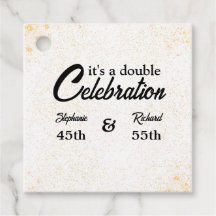 ダブルお祝いジョイント誕生日金ゴールドホワイト