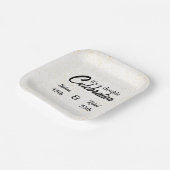 ダブルお祝いジョイント誕生日金ゴールドホワイト ペーパープレート (傾斜あり)