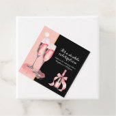 ダブルお祝いピンクシャンパン誕生日 フェイバータグ (インサイチュ)