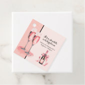 ダブルお祝いピンクシャンパン誕生日 フェイバータグ (インサイチュ)