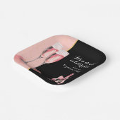 ダブルお祝いピンクシャンパン誕生日 ペーパープレート (傾斜あり)