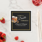 ダブルお祝いブラックウイスキー スタンダードカクテルナプキン (インサイチュ)