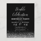 ダブルお祝いブラックシルバーバースデーパーティー チラシ (正面)