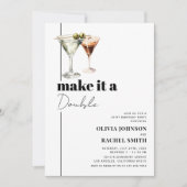 ダブルお祝いマルティーニジョイントバースデーパーティー 招待状 (正面)