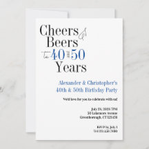 ダブルお祝い乾杯ビール誕生日パーティーブルー