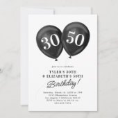 ダブルお祝い共同誕生日パーティー 招待状 (正面)