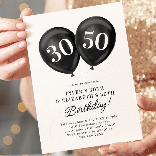 ダブルお祝い共同誕生日パーティー 招待状