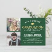 ダブルお祝い卒業パーティーの写真 招待状 (スタンド正面)