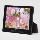 ダブルさくらんぼの花：佐藤桜 フォトプラーク (側面)