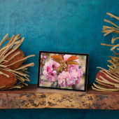 ダブルさくらんぼの花：寒山 フォトプラーク (側面)