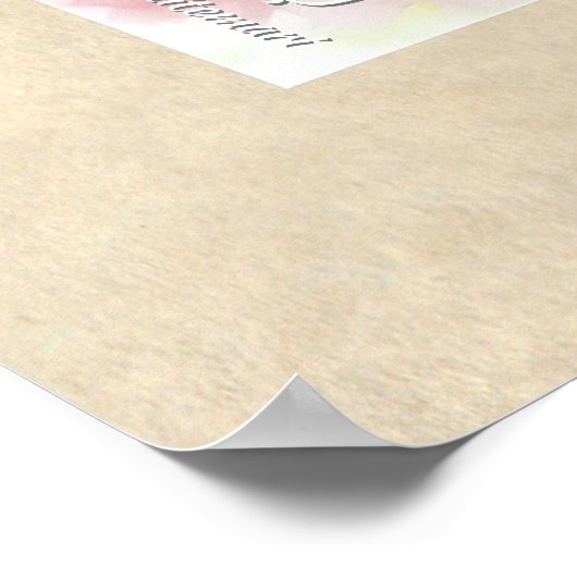 ダブルさくらんぼの花:弁手鞠 ポスター (角)