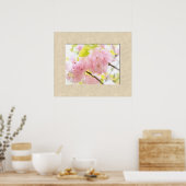 ダブルさくらんぼの花：弁手鞠 ポスター (キッチン)