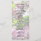 ダブルさくらんぼフラムス結婚式 プログラム (裏面)