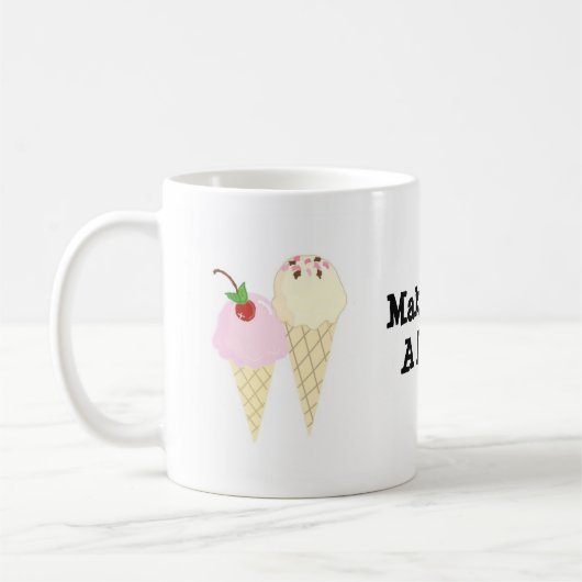 ダブルにしてください コーヒーマグカップ (左)