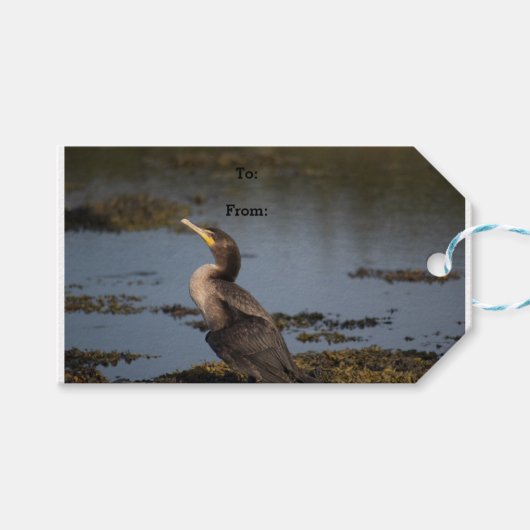 ダブルの鵜 ギフトタグ (正面(横))