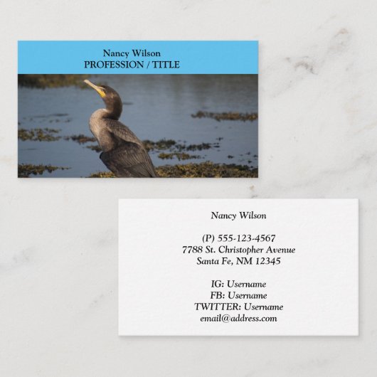 ダブルの鵜 名刺 (正面/裏面)