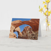 ダブルアーチアットアーチズナショナルパーク カード (黄色い花)