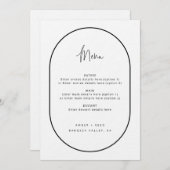 ダブルアーチスクリプトミニマル白黒メニュー メニュー (正面/裏面)