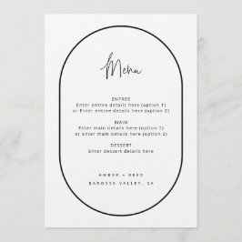 ダブルアーチスクリプトミニマル白黒メニュー メニュー