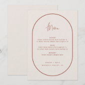 ダブルアーチスクリプミニマルトTerracottaのメ結婚ニュー メニュー (正面/裏面)