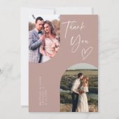 ダブルアーチダスティバラ結婚の写真 サンキューカード (正面)