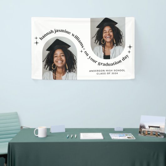 ダブルアーチフォトガール卒業ポスター 横断幕 (トレードショー)